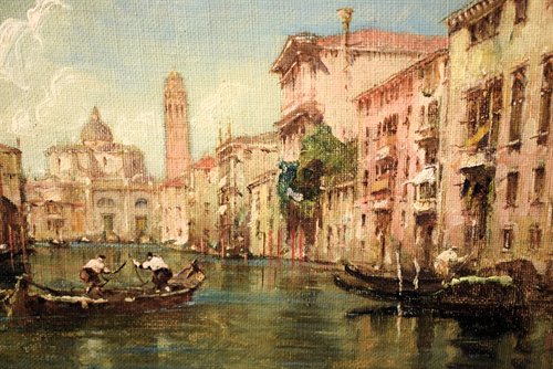 Coppia di Vedute Veneziane - Giudecca e Canal Grande